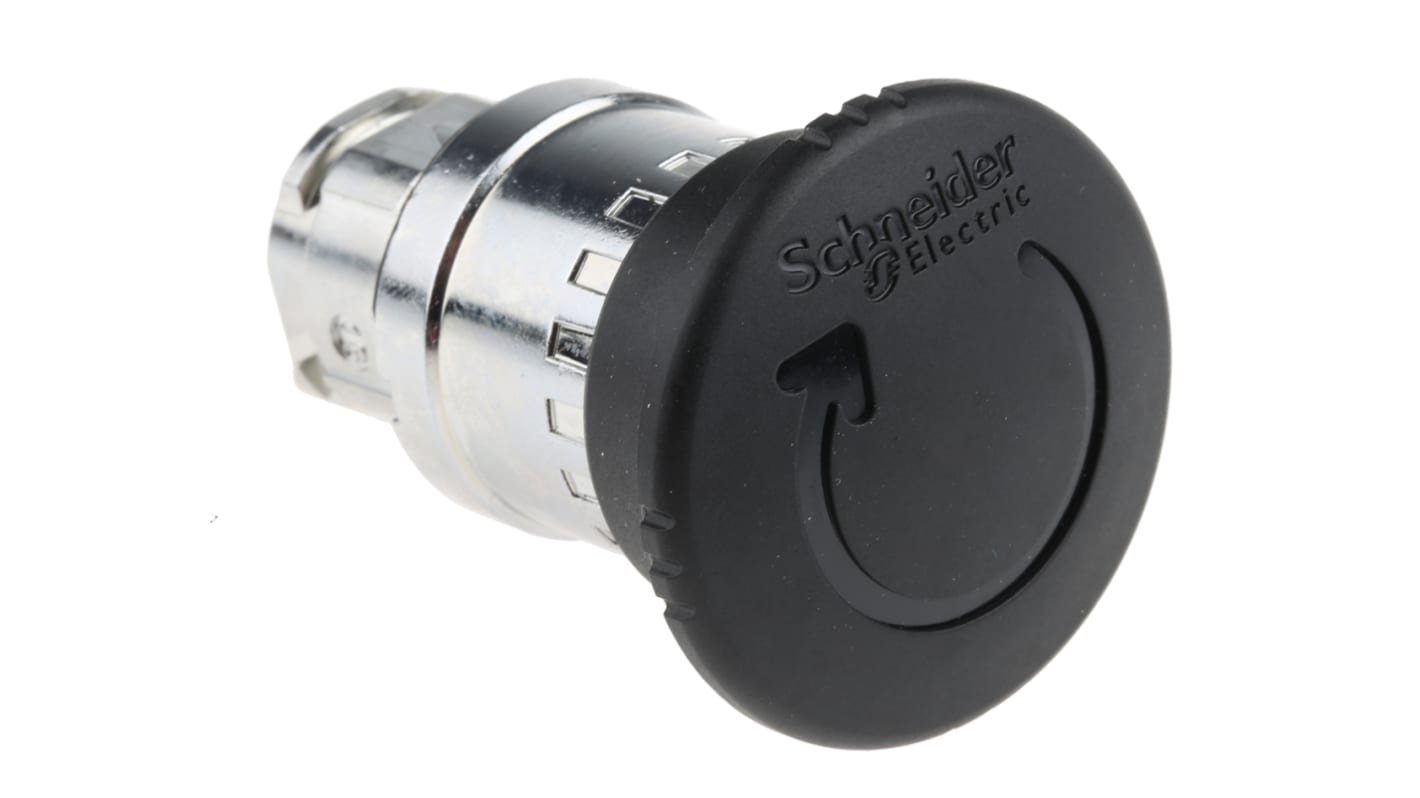 Schneider Electric Harmony XB4 Drucktastenkopf Ø 22mm, Schwarz Drehentriegelung Rund Metall, IP66