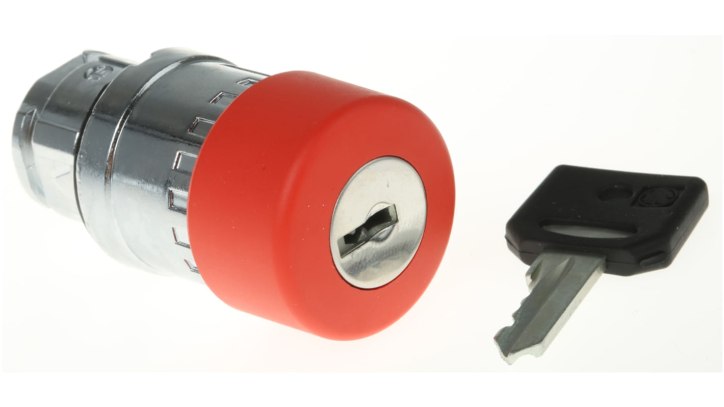 Schneider Electric Harmony XB4 Series, Key Release, Emergency Stop Push Button Head