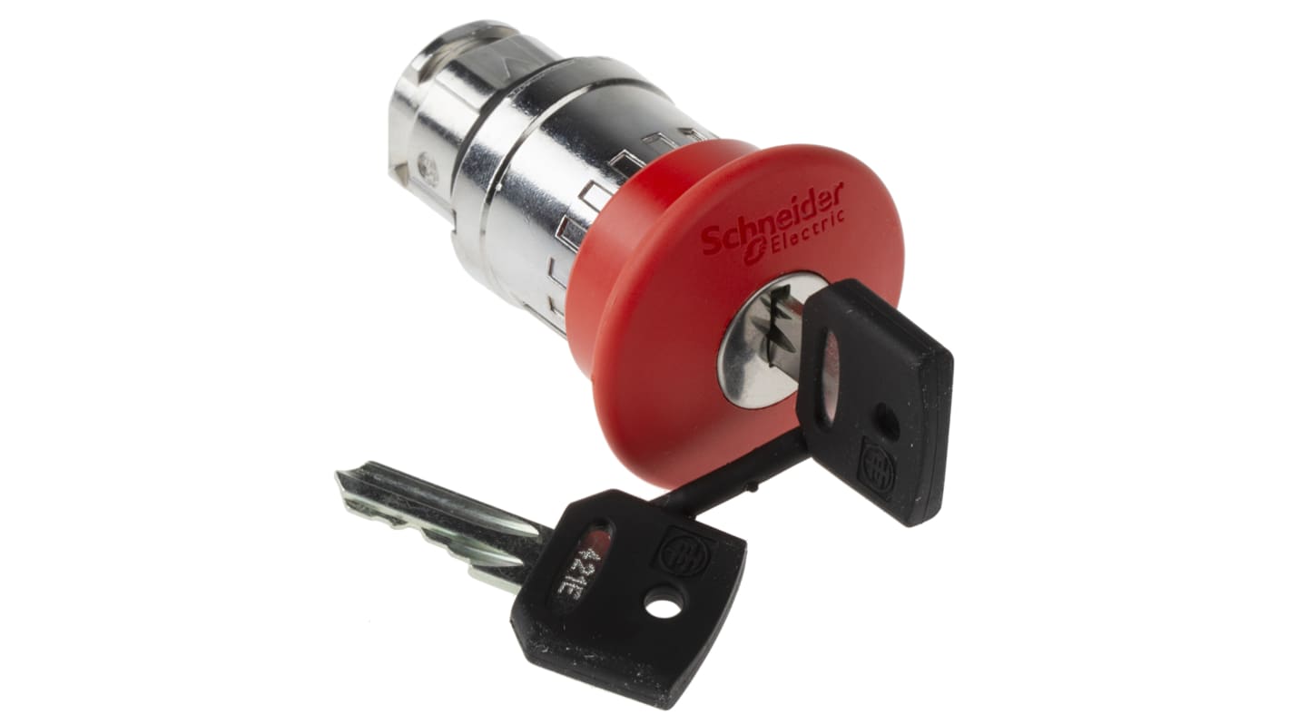 Schneider Electric Harmony XB4 Series, Key Release, Emergency Stop Push Button Head