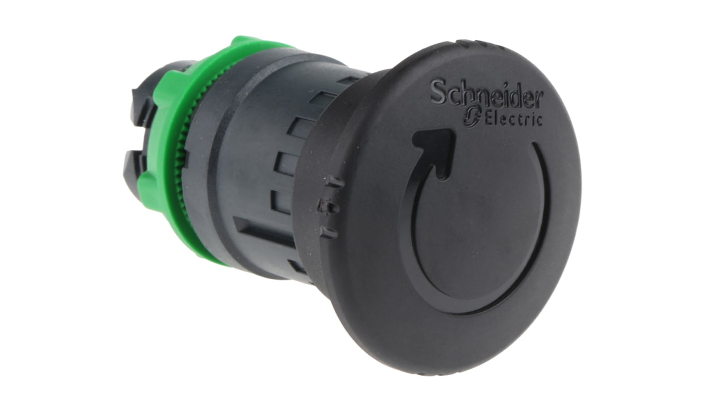 Schneider Electric Harmony XB5 Series Black Turn to Release Push Button Head, 22mm Cutout, IP66, IP67, IP69K