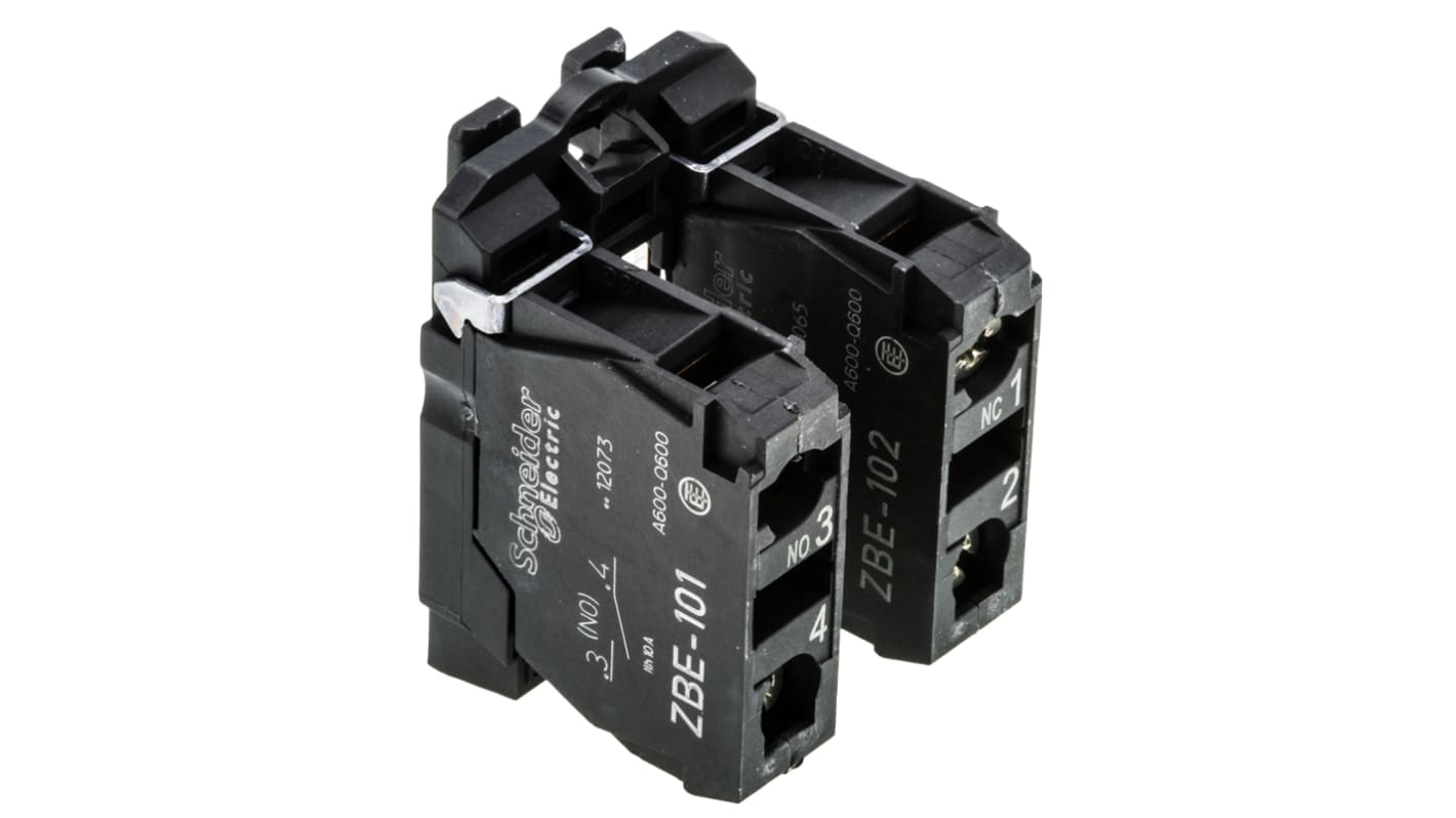 Schneider Electric Harmony XB5 Series Contact Block, 600V, 1NO + 1NC