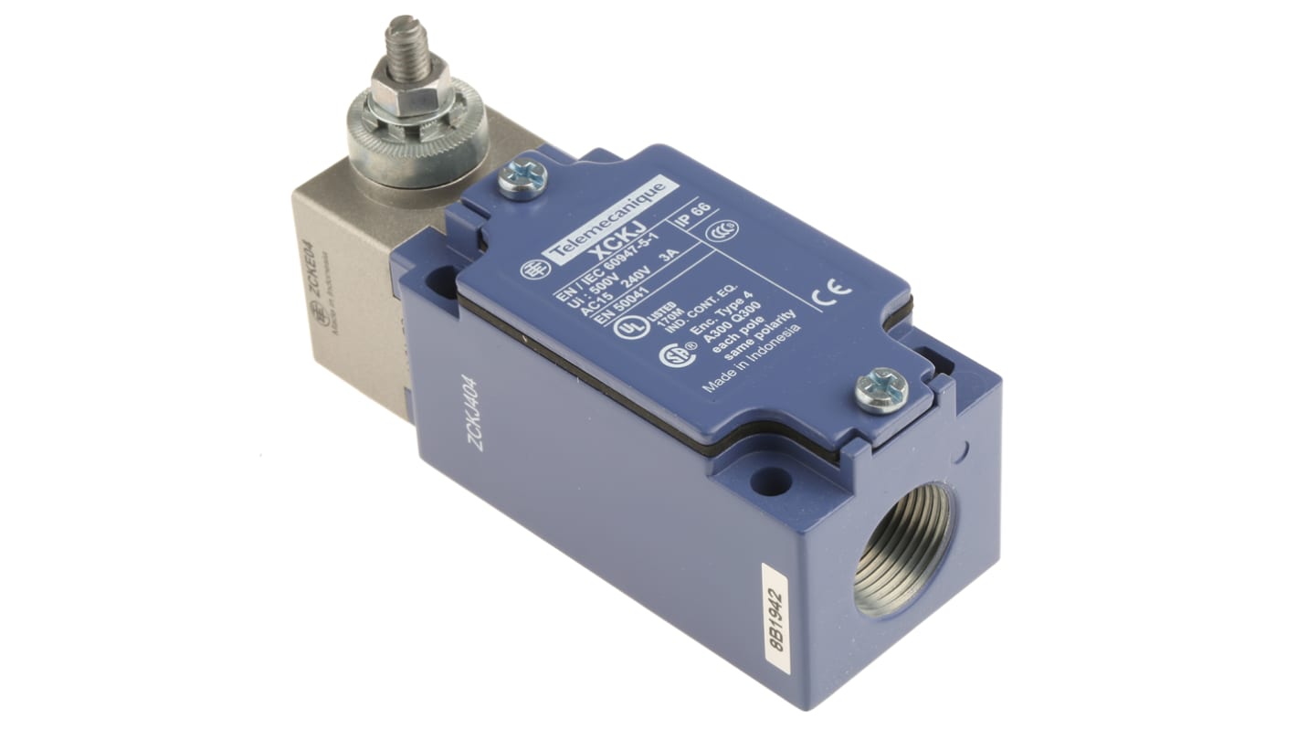 Telemecanique Sensors OsiSense XC Series Limit Switch, 2NO/2NC, IP65, DP, Metal Housing, 240V ac Max, 10A Max