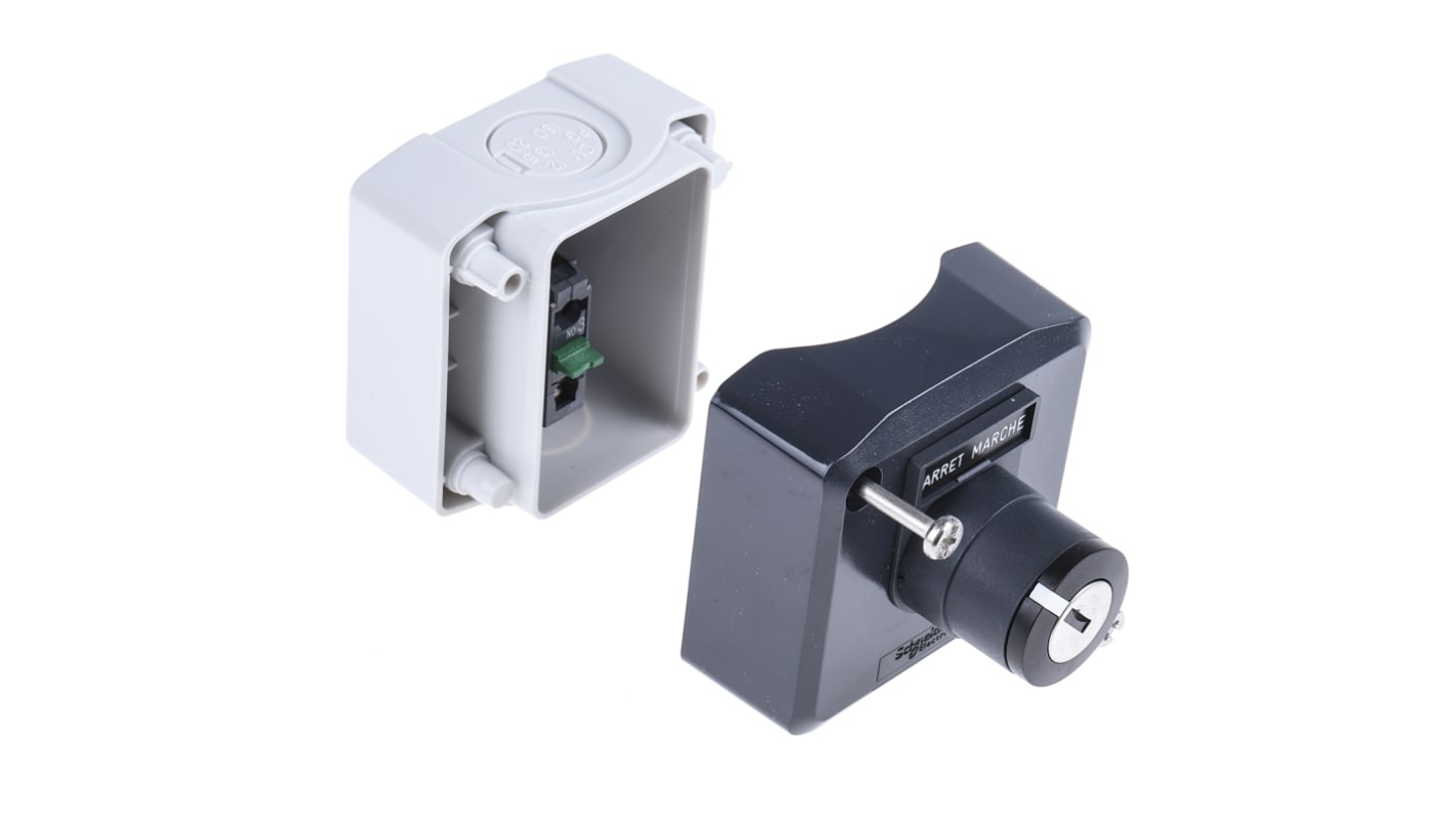 Interrupteur de station de commande Schneider Electric série Harmony XALD SPST Polycarbonate IP66, IP67, IP69K
