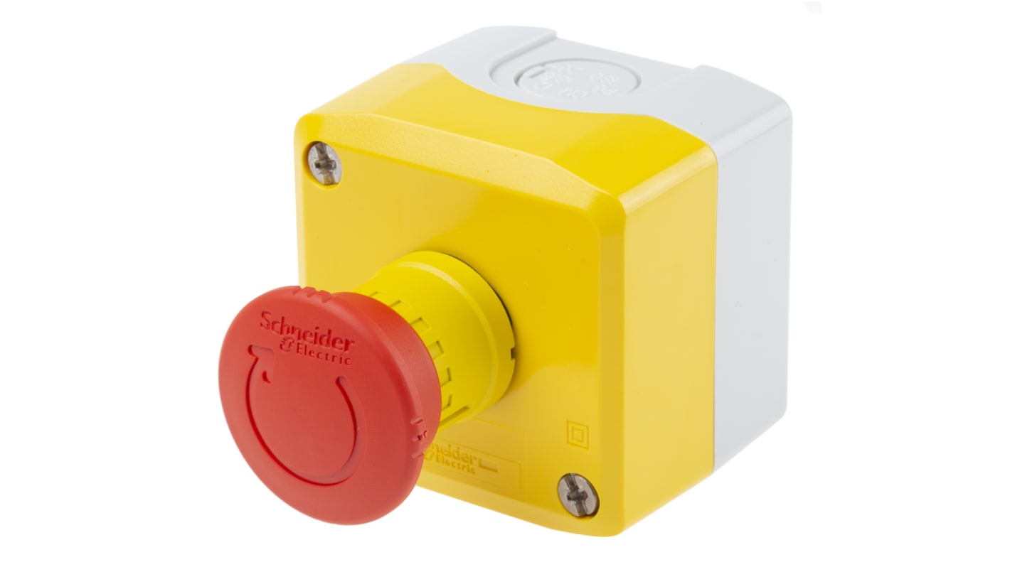Schneider Electric Harmony XALK Series Twist Release Emergency Stop Push Button, Surface Mount, 1NO + 2NC