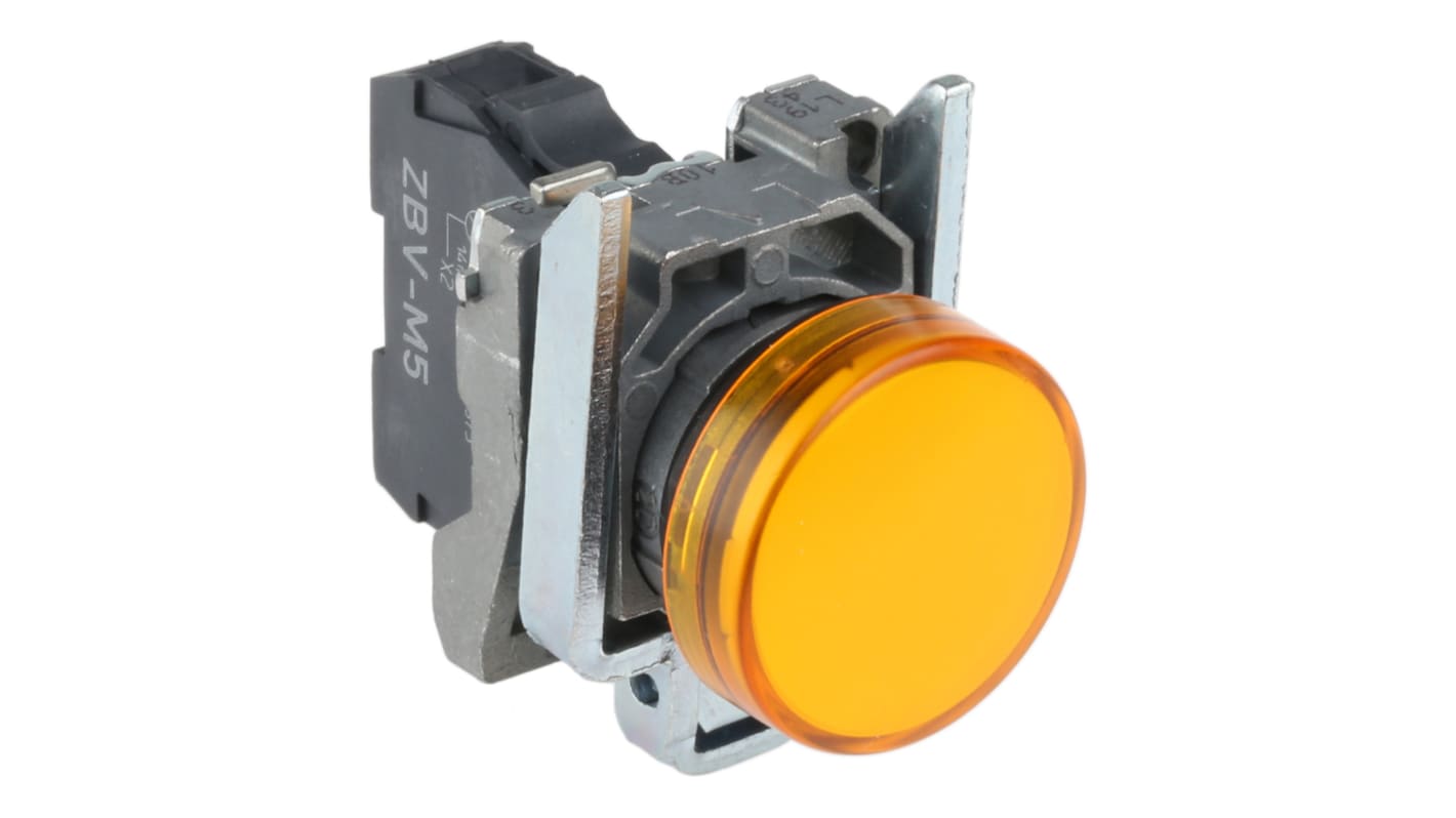 Schneider Electric Leuchtmelder, Harmony XB4 Harmony XB4 240V ac Orange, Ausschnitt-Ø 22mm Universal-LED Tafelmontage