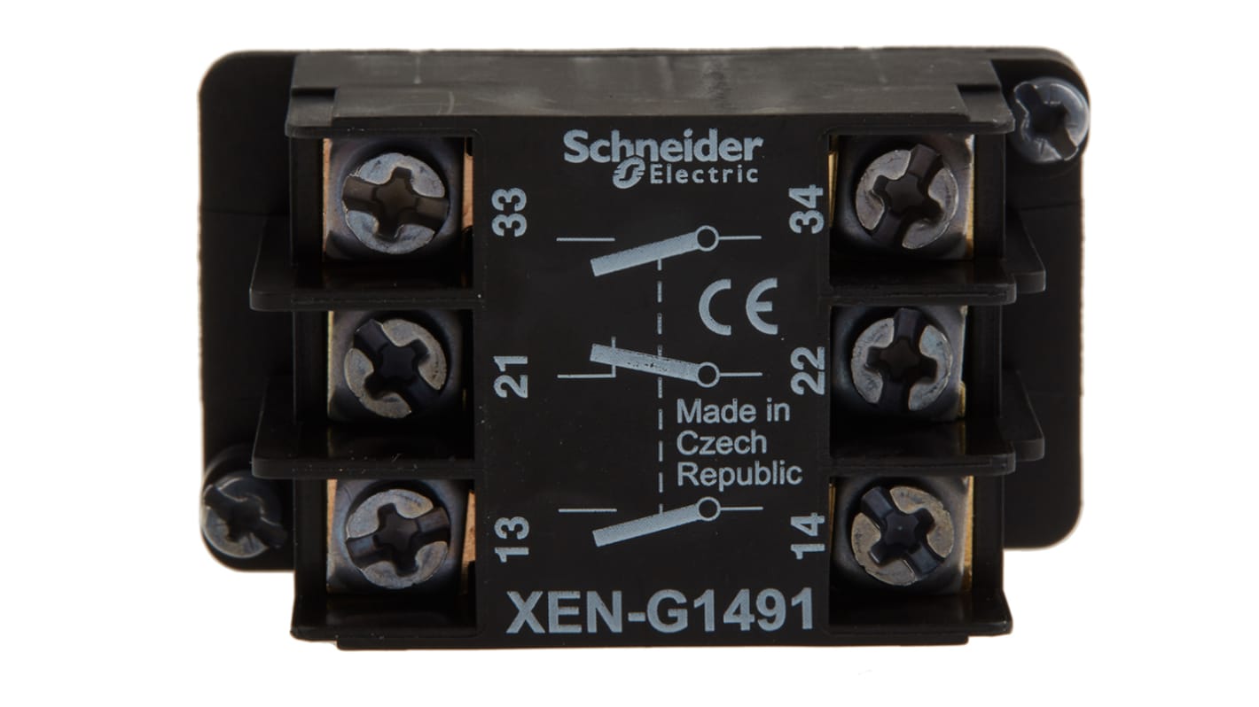 Schneider Electric XAC, XACA, XACA9 Series Contact Block, 2NO + 1NC