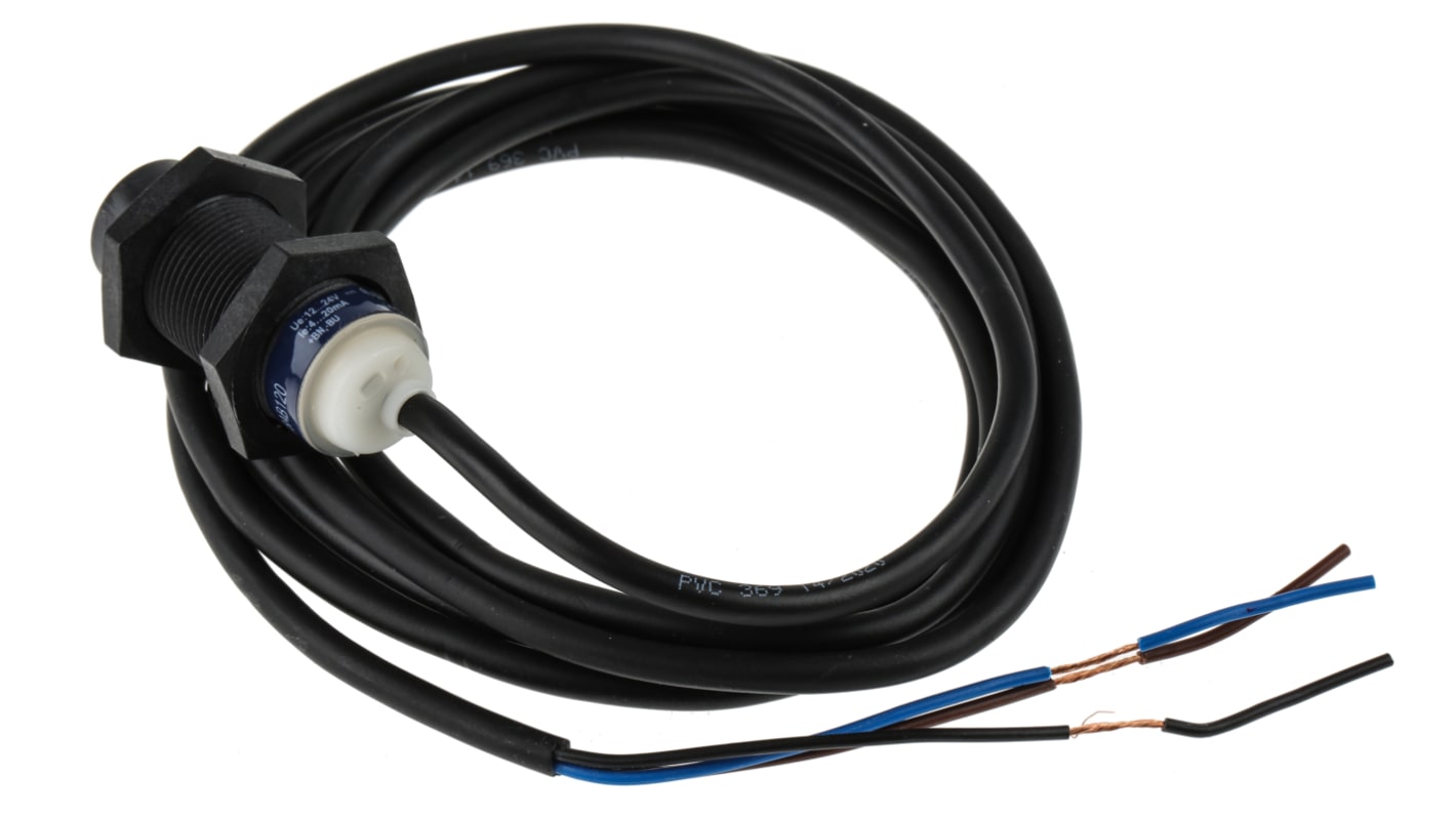 Telemecanique Sensors Inductive Barrel Proximity Sensor, M18, 8 mm Detection 4-20 mA, 10 → 38 V dc