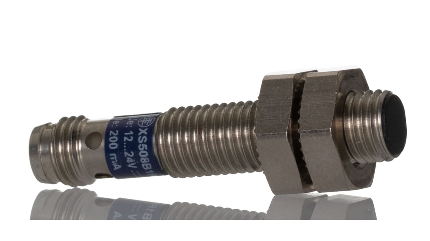 Telemecanique Sensors Inductive Barrel Proximity Sensor, M8, 1.5 mm Detection, PNP NO, 10 → 36 V dc