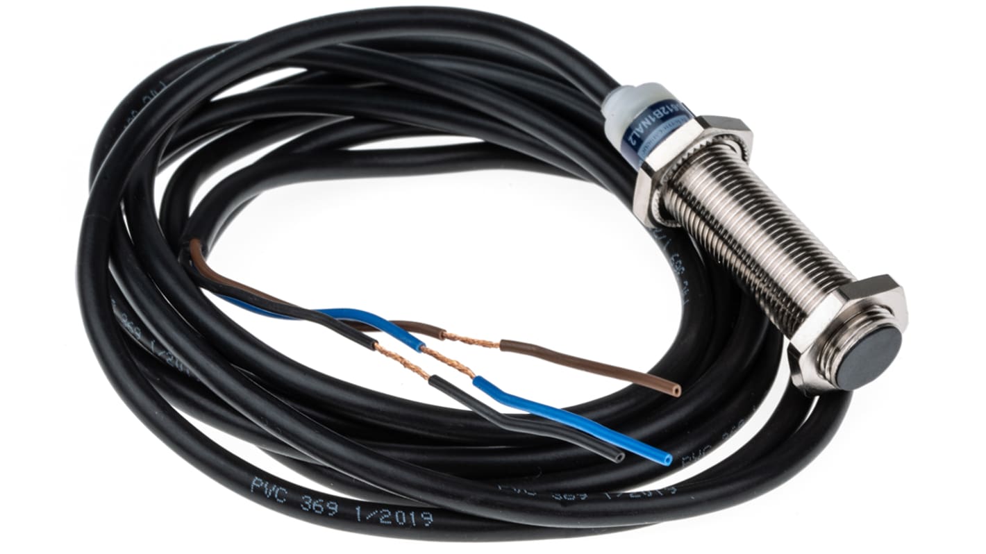 Telemecanique Sensors Inductive Barrel Proximity Sensor, M12, 4 mm Detection, NPN NO, 12 → 48 V dc