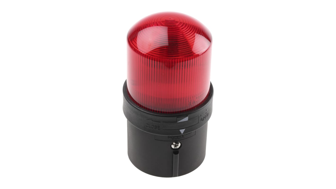 Jeladó Vörös, Villogó, LED, talp felerősítésű rögzítésű, 24 V AC/DC
