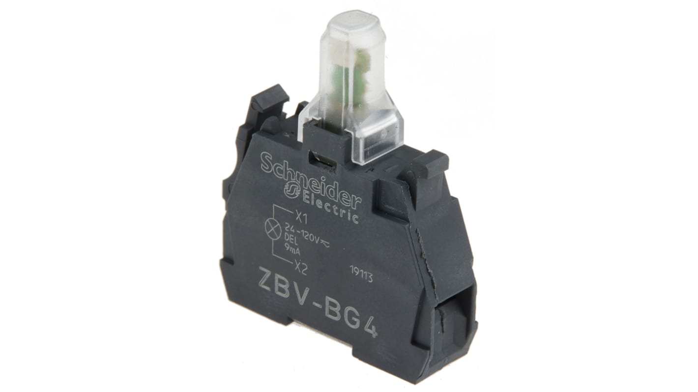 Schneider Electric 施耐德 带灯按钮座, Harmony XB系列, 照明块, 24 → 120 V, 红色灯, 螺钉接端
