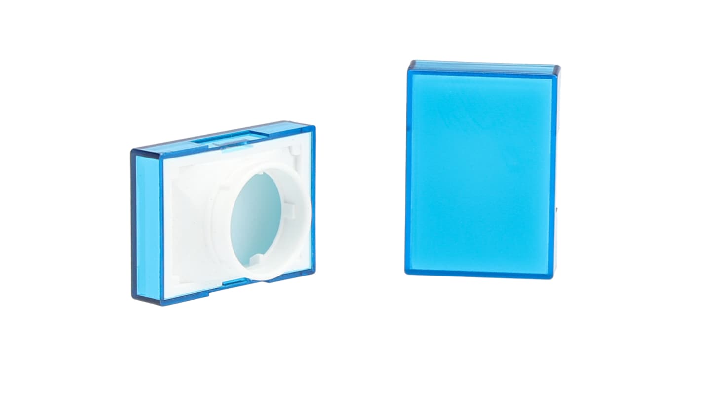 Omron Linse für LED/Glühlampendruckschalter Serie A16 Blau Rechteckig