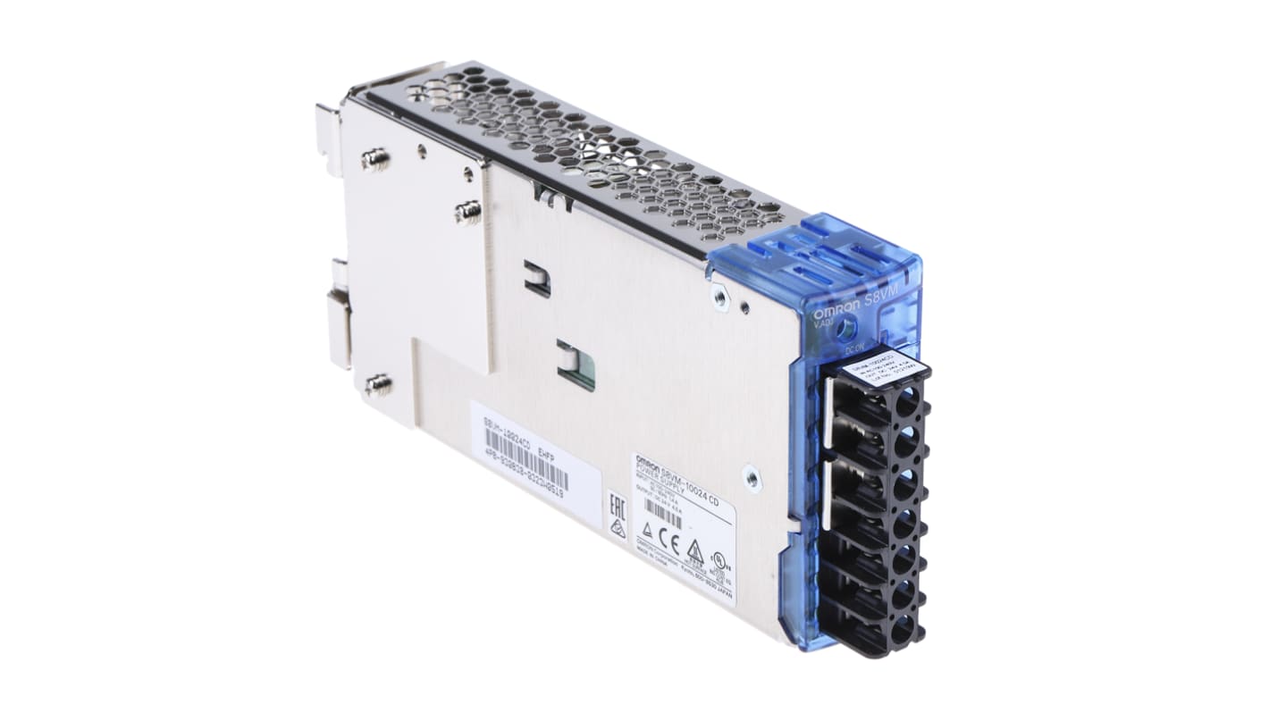Omron S8VM Switch Mode DIN Rail Panel Mount Power Supply, 85 → 264V ac ac Input, 24V dc dc Output, 4.5A Output,