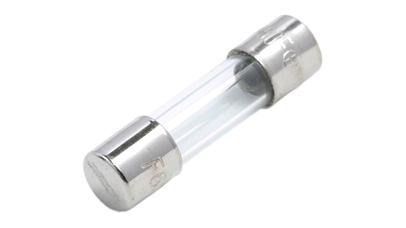 RS PRO 6.3A F Glass Cartridge Fuse, 5 x 20mm