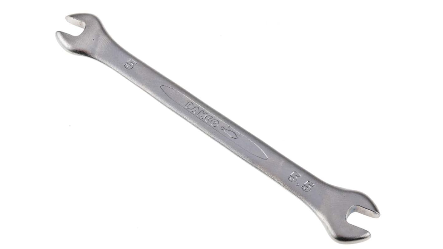 Bahco Double Ended Open Spanner, 5mm, Metric, Double Ended, 105 mm Overall