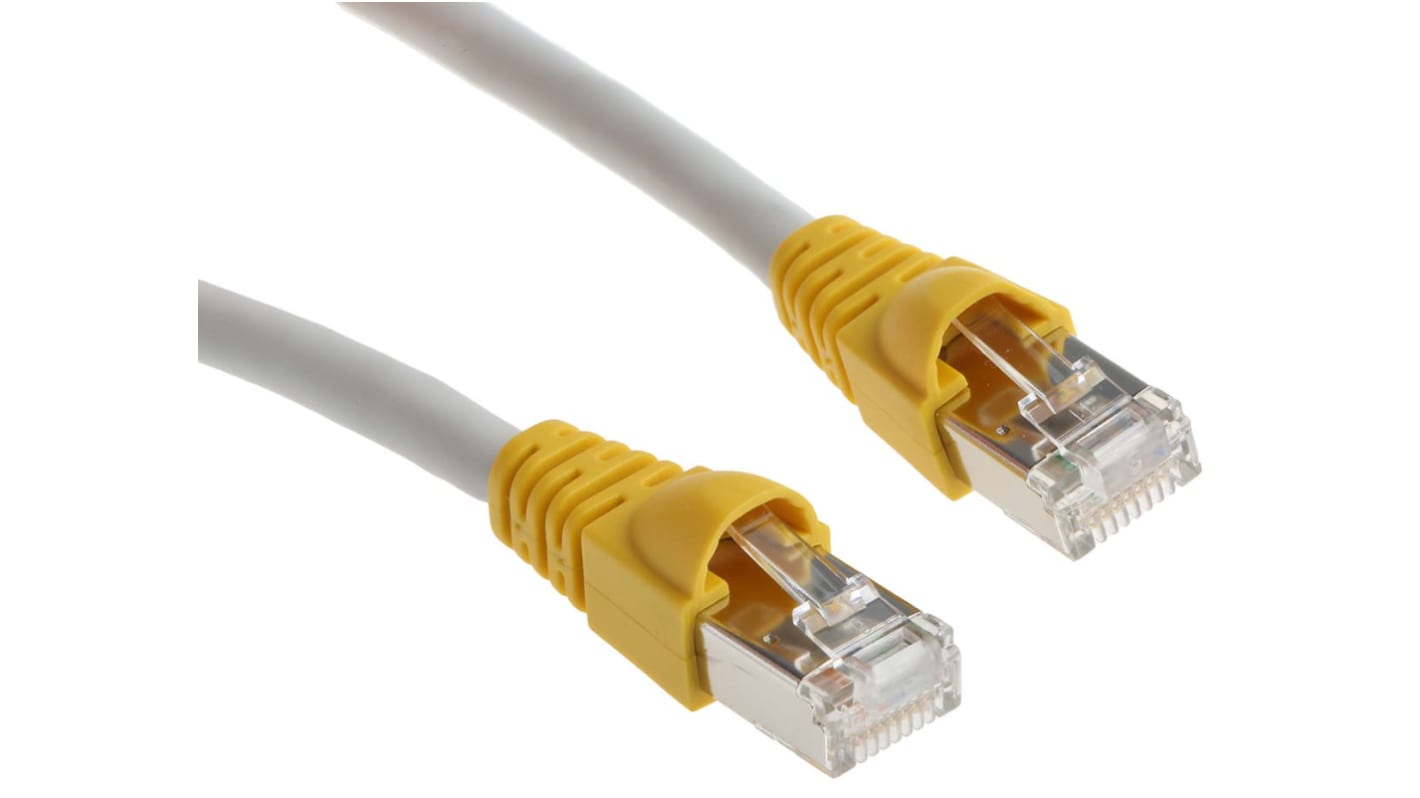 Telegartner Cat6a Male RJ45 to Male RJ45 Ethernet Cable, S/FTP, Grey LSZH Sheath, 10m