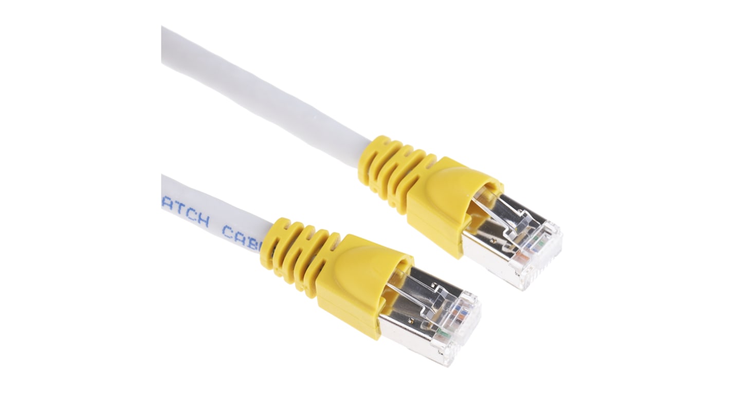 Telegartner Cat6a Male RJ45 to Male RJ45 Ethernet Cable, S/FTP, Grey LSZH Sheath, 3m