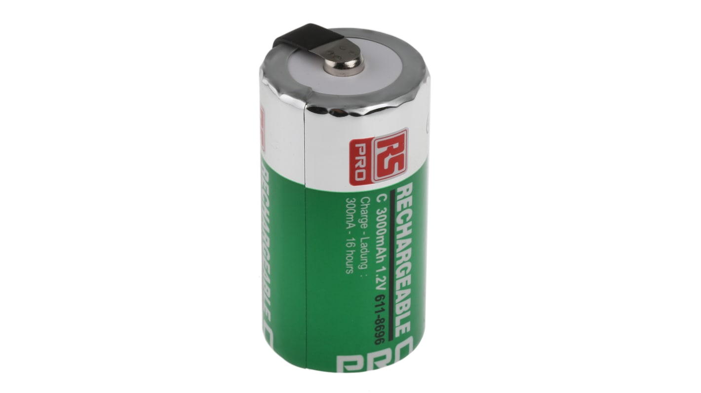 RS PRO RS PRO C-Akku NiMH HR14 1.2V, 3Ah Lötfahnen-Anschluss  geringe Selbstentladung