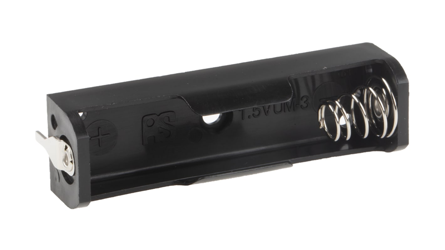 RS PRO AA Battery Holder, Coil Spring Contact