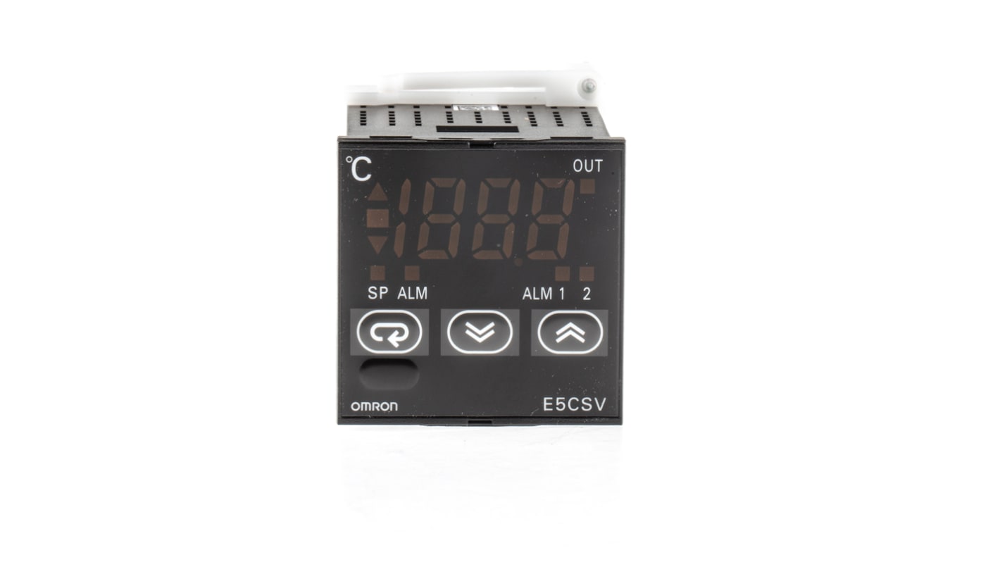 Omron E5CSV Panel Mount PID Temperature Controller, 48 x 48mm 1 Input, 2 Output Relay, 24 V ac/dc Supply Voltage