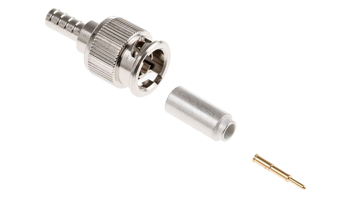 TE Connectivity, Plug Cable Mount, 75Ω, Crimp Termination, Straight Body