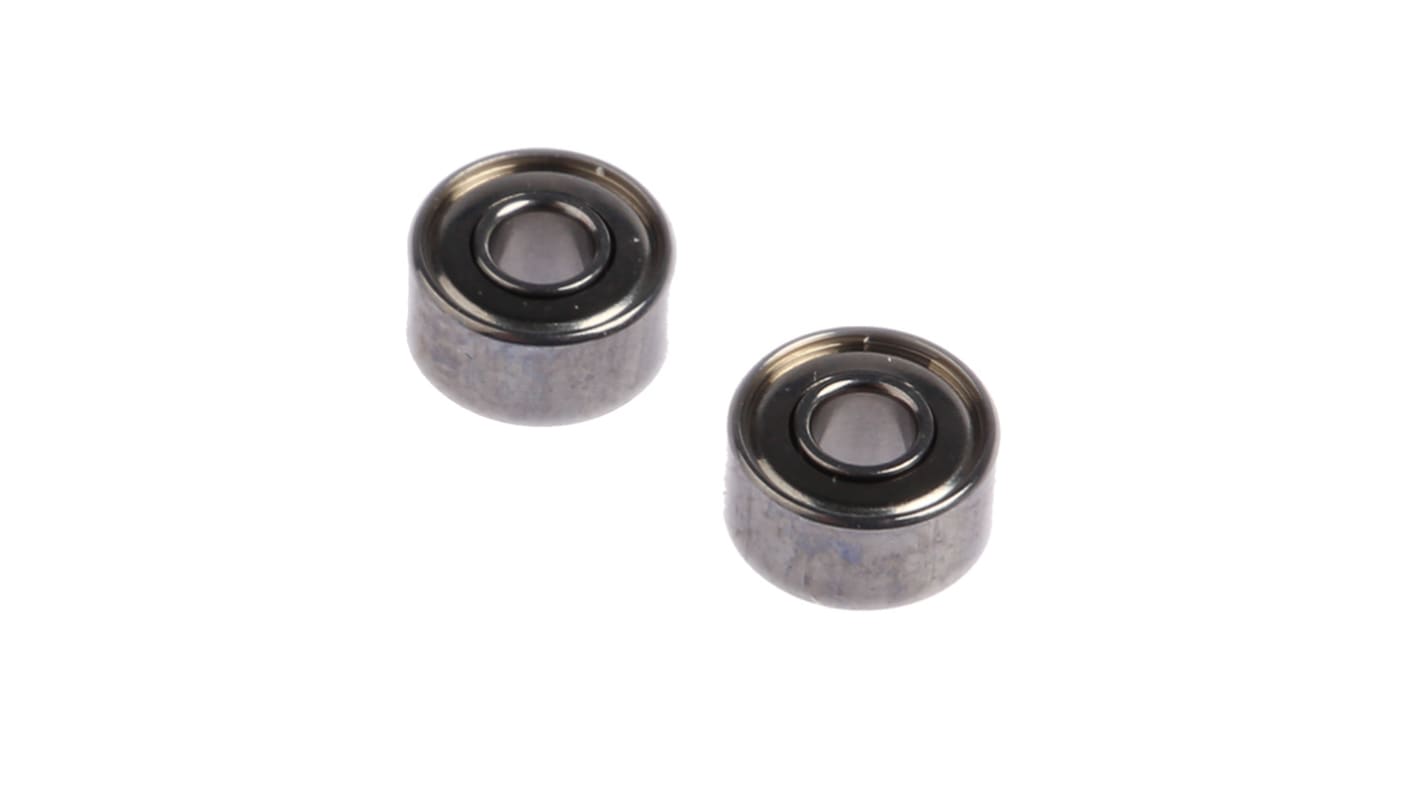 Cuscinetto a sfera Cuscinetti radiali a due corone di sfere NMB in Acciaio, Ø int. 3mm, Ø est. 8mm, Largh. guida 4mm