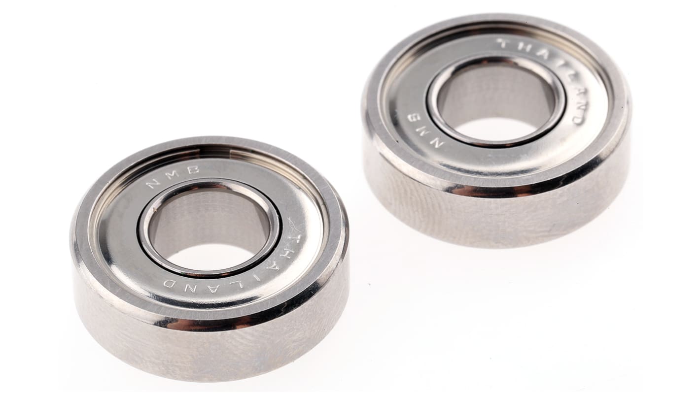 NMB DDR-1980ZZMTRA5P24LY121 Double Row Deep Groove Ball Bearing- Both Sides Shielded 8mm I.D, 19mm O.D