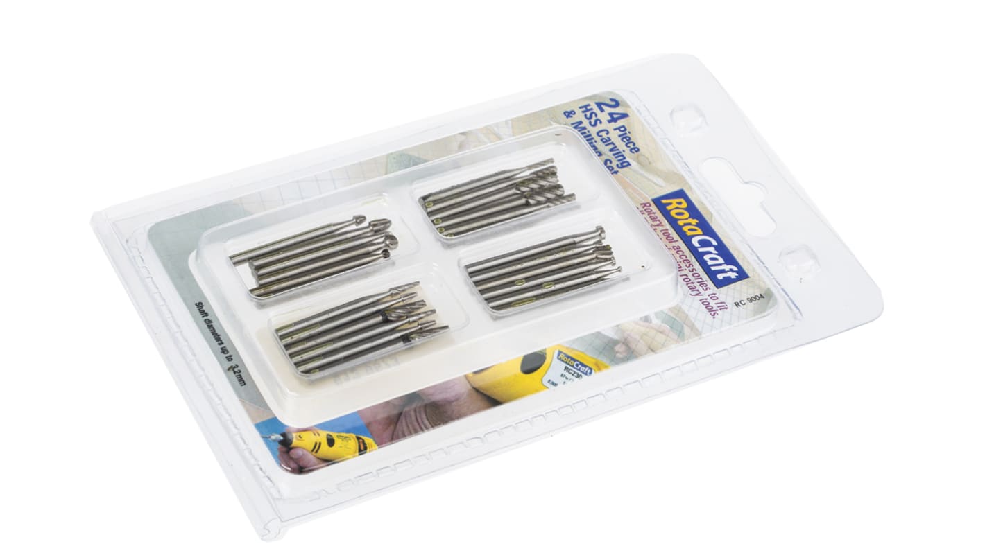 RS PRO 24-Piece Cutting and Milling Set, for use with Dremel Tools