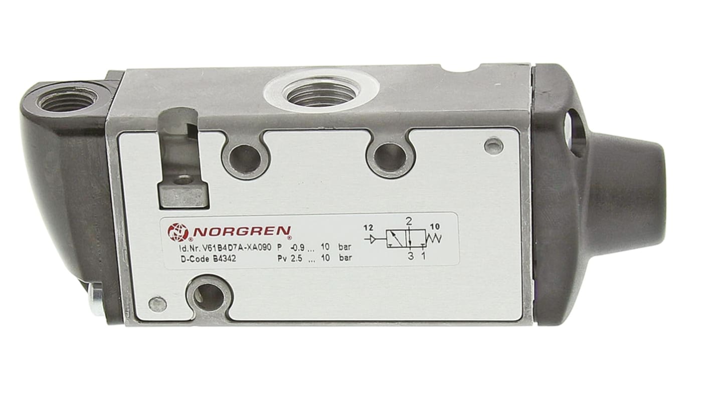 Norgren V61 Pneumatik-Magnetventil 3/2 G1/4, Pneumatisch/Feder-betätigt