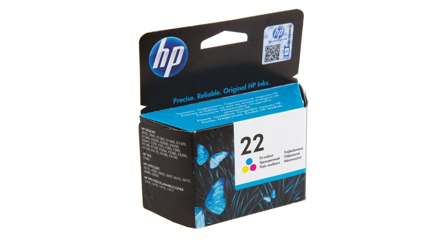 Hewlett Packard 22 Multi Colour Ink Cartridge