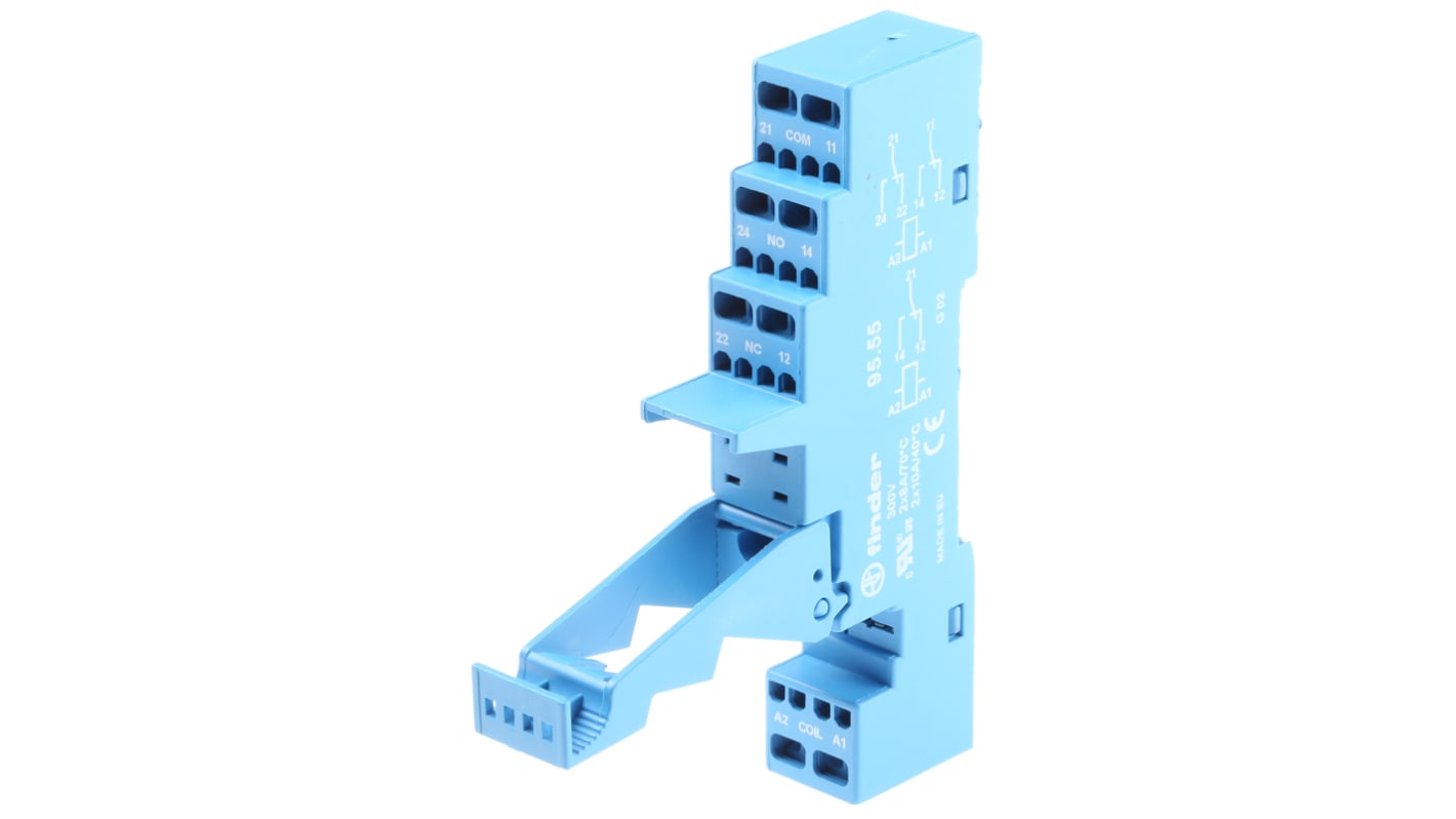 Zoccolo Finder 95 per uso con Relè serie 40.52, 40.61, 44.52, 44.62, 40.51