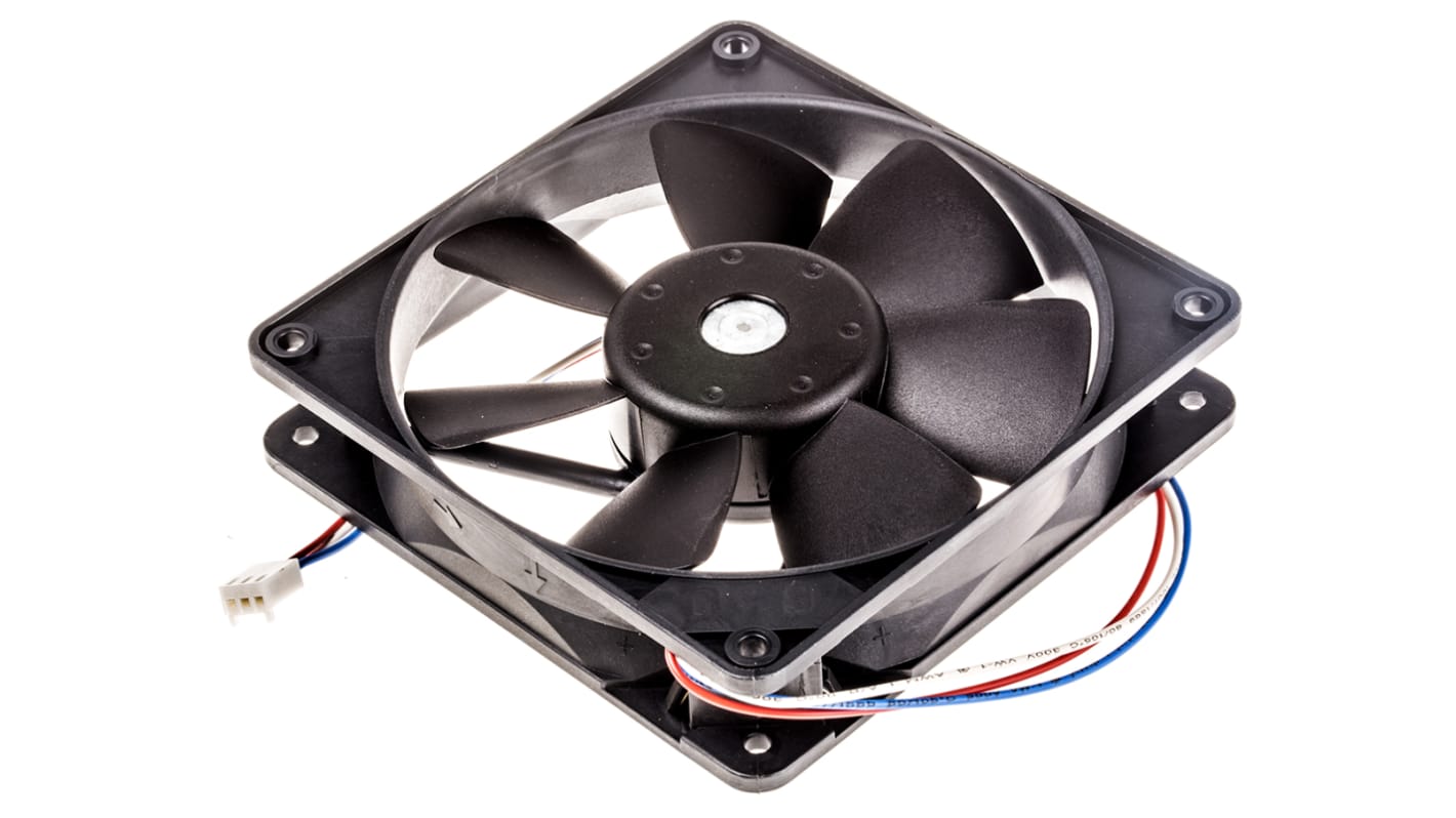 ebm-papst 4400 F Series Axial Fan, 12 V dc, DC Operation, 94m³/h, 1.25W, 119 x 119 x 25mm