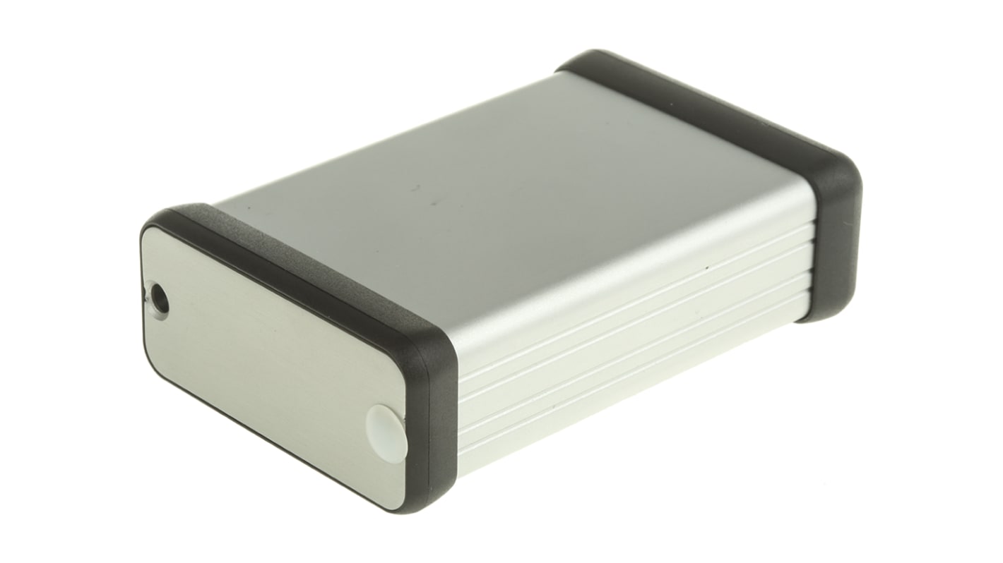 Boîtier portable Hammond 1455 en Aluminium Anodisé argent, dim. ext. 80 x 54 x 23mm, IP54