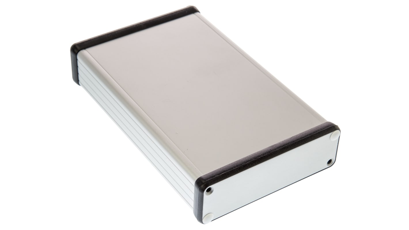 Boîtier portable Hammond 1455 en Aluminium Anodisé argent, dim. ext. 160 x 103 x 30.5mm, IP54