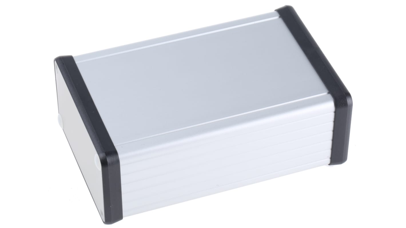 Hammond 铝便携外壳, IP54, 银色阳极化工艺, 120 x 78 x 43mm, 1455系列