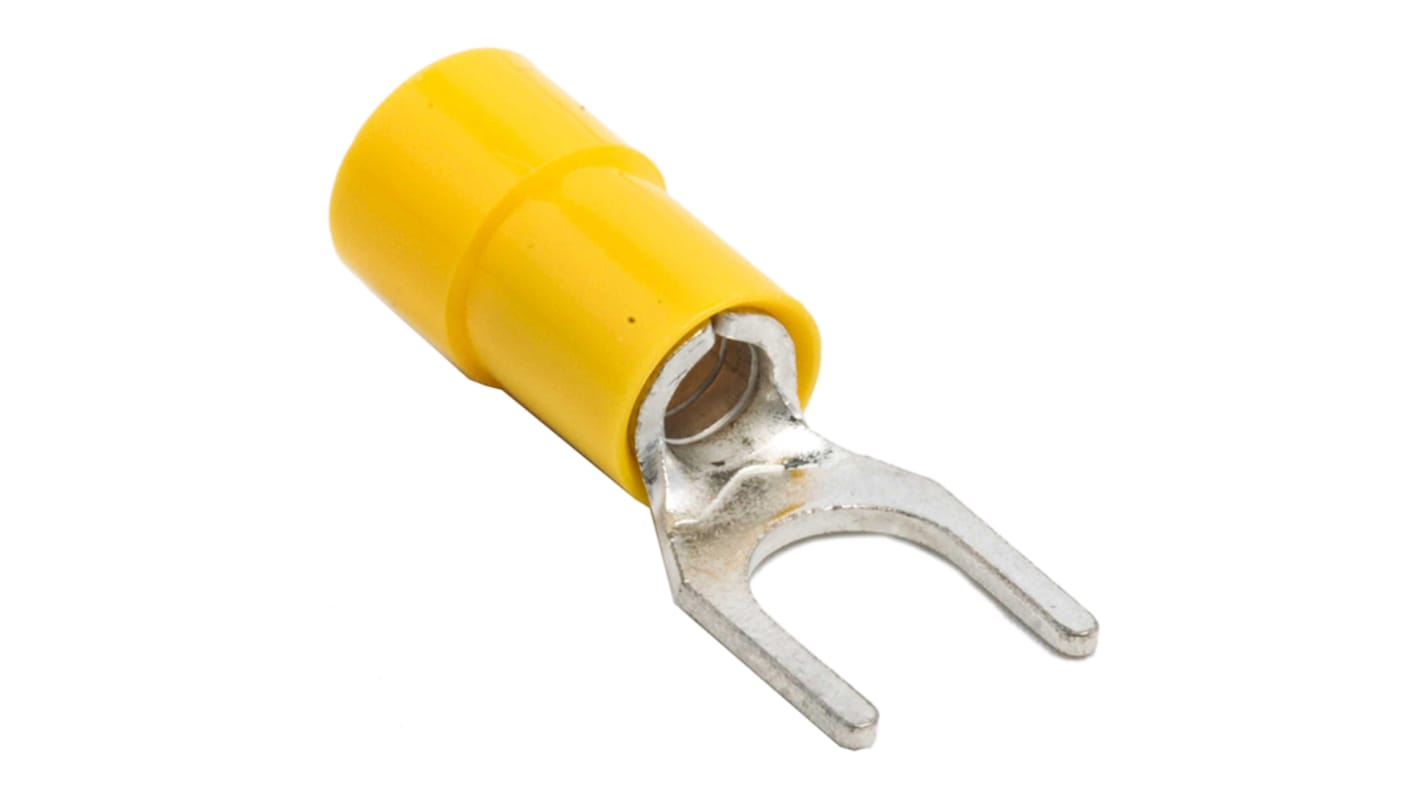 Capocorda a forcella a crimpare RS PRO, perno M6, 4mm² - 6mm², Giallo