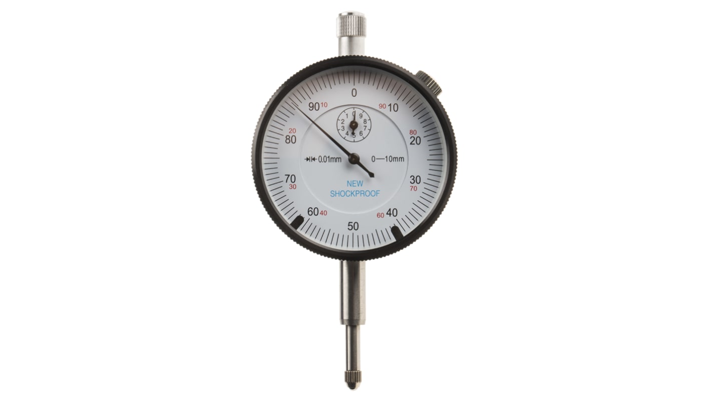 RS PROMetric Plunger Dial Indicator, , 0.01 mm Resolution