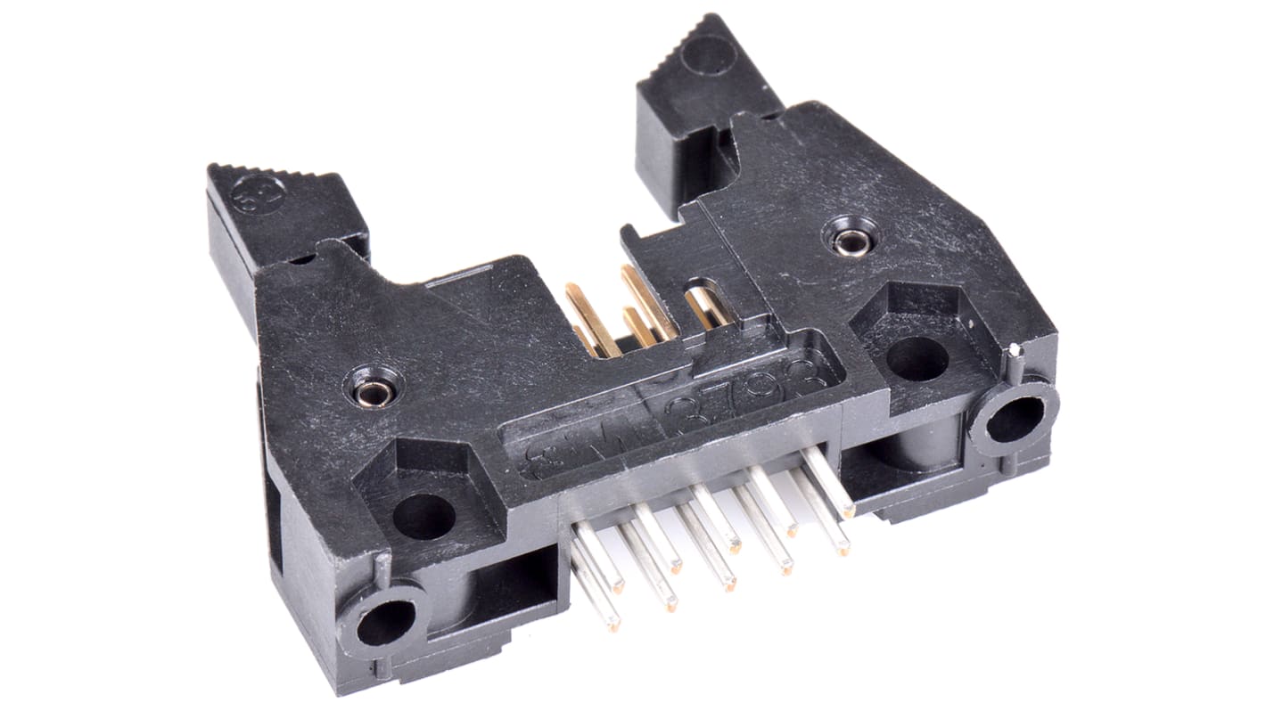 3M 3000 Series Straight Through Hole PCB Header, 10 Contact(s), 2.54mm Pitch, 2 Row(s), Shrouded