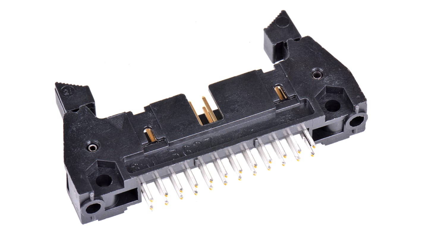 3M 3000 Series Straight Through Hole PCB Header, 24 Contact(s), 2.54mm Pitch, 2 Row(s), Shrouded