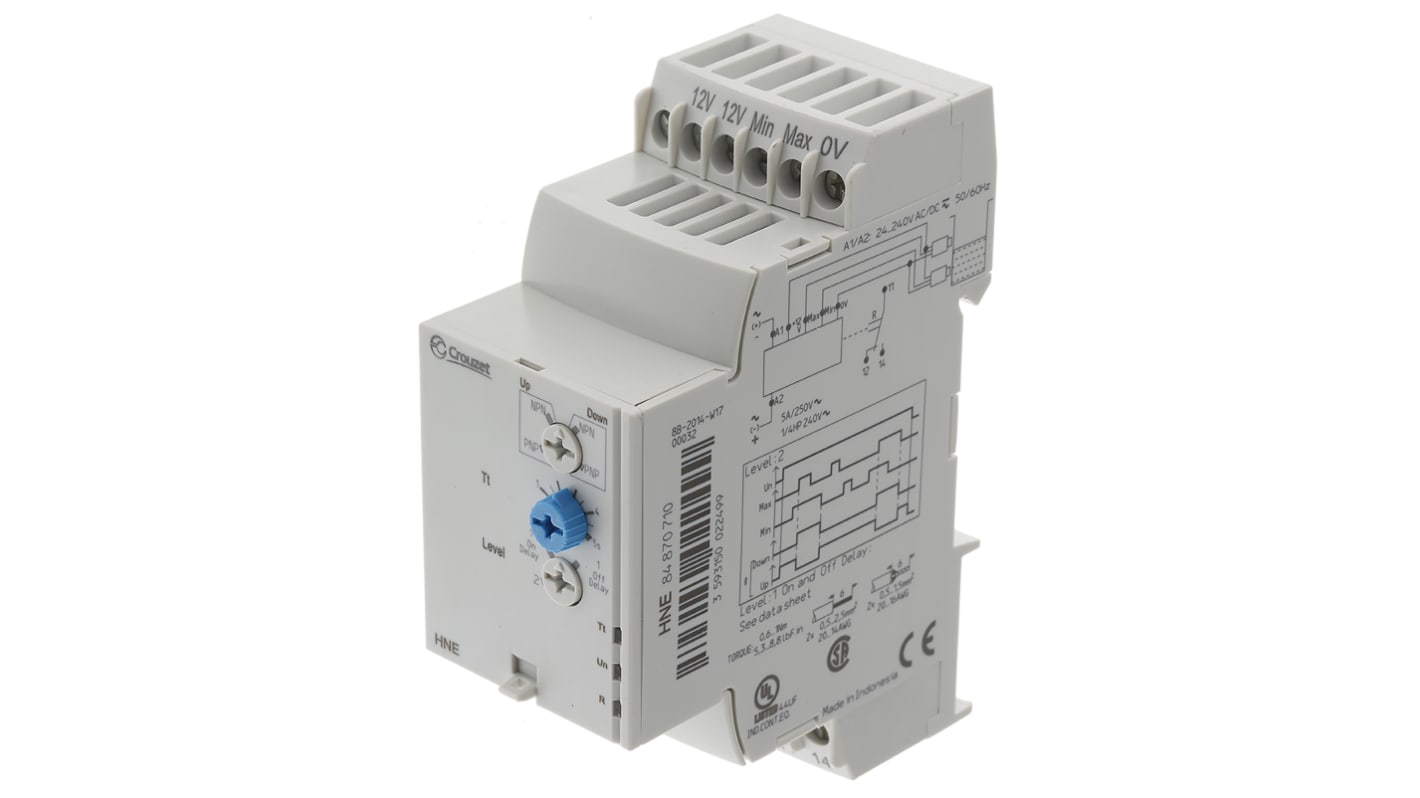 Crouzet Level Control Monitoring Relay, SPDT