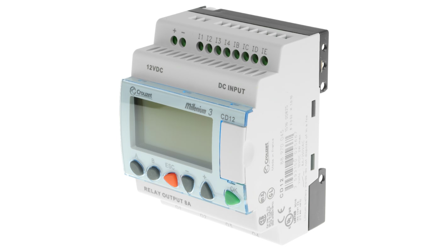 Crouzet Millenium 3 Logikmodul, 8 Eing. Relais Ausg.Typ Analog, digital Eing.Typ 12 V dc