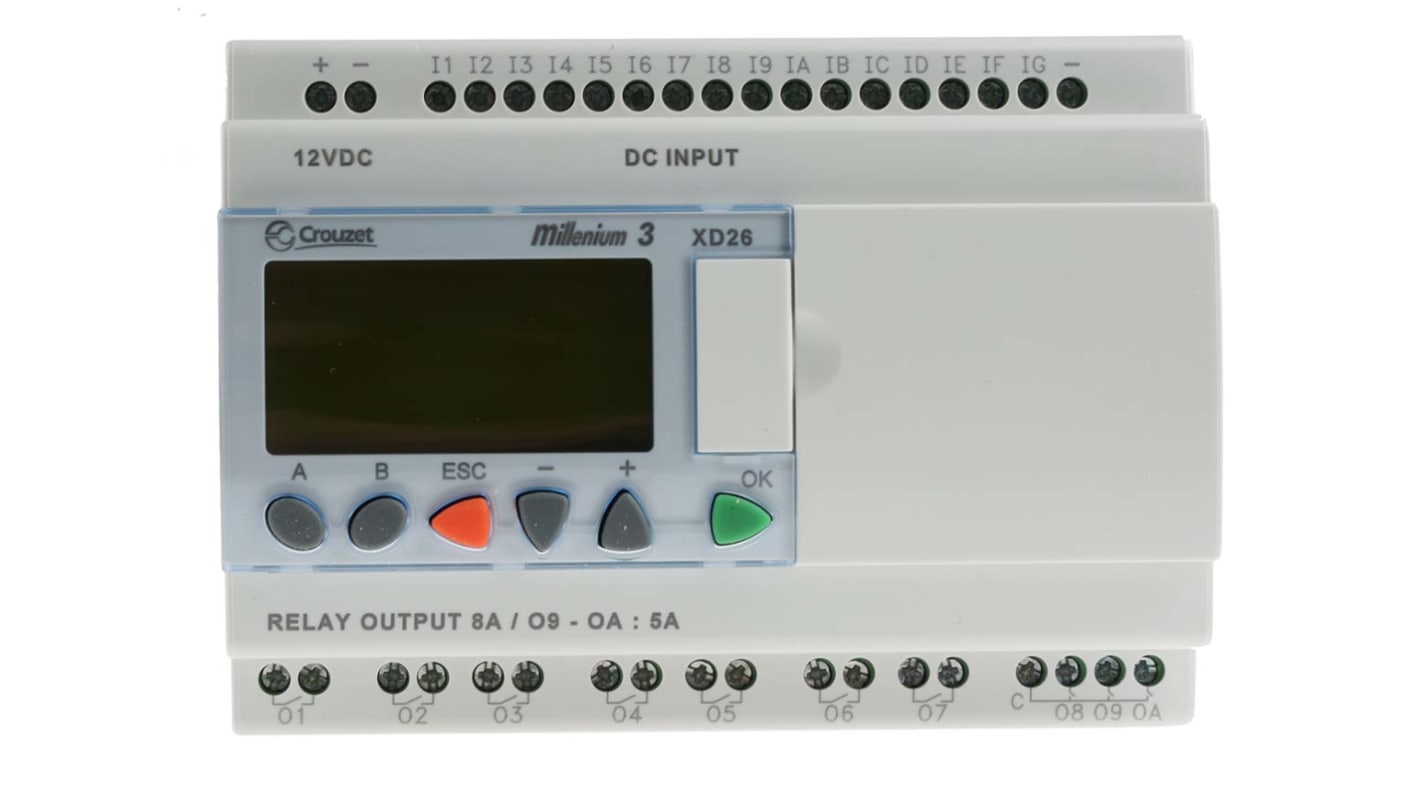 Rs-Online Modulo logico Crouzet Millenium 3 ingressi: 16 uscite: 10