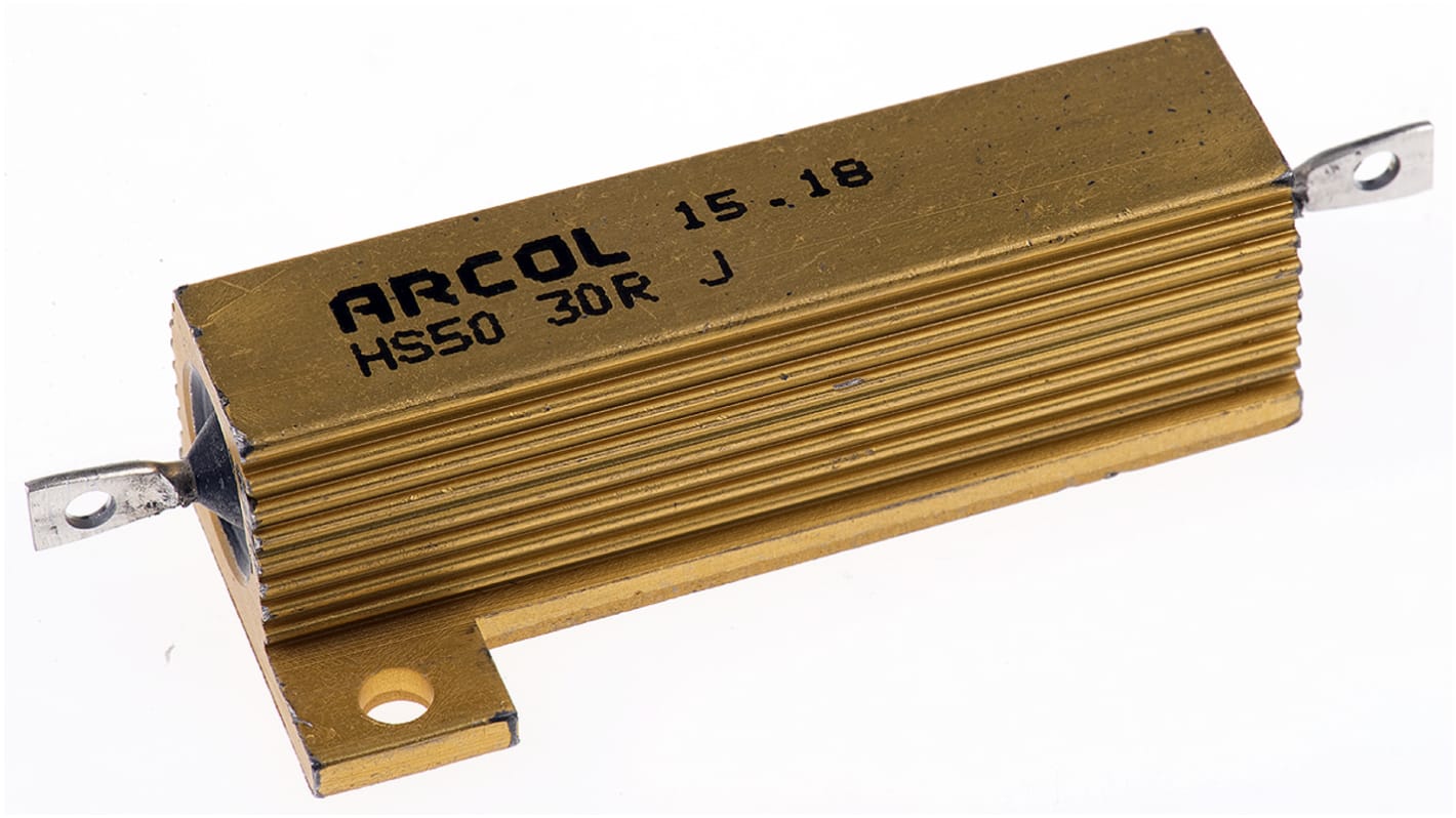 Arcol, 30Ω 50W Wire Wound Chassis Mount Resistor HS50 30R J ±5%