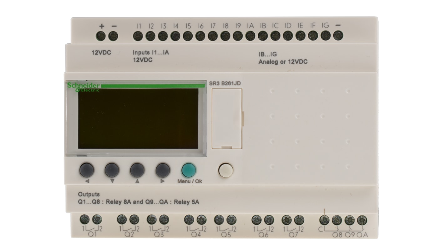 Schneider Electric Zelio Logic Logikmodul, 16 Eing. Relais Ausg.Typ Analog, digital Eing.Typ 12 V dc