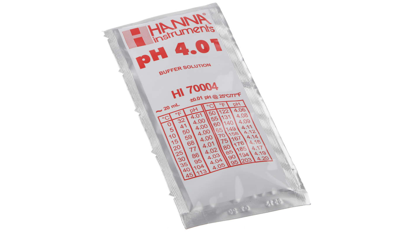Hanna Instruments HI70004C pH Buffer Solution, 20ml Sachet, 4.01