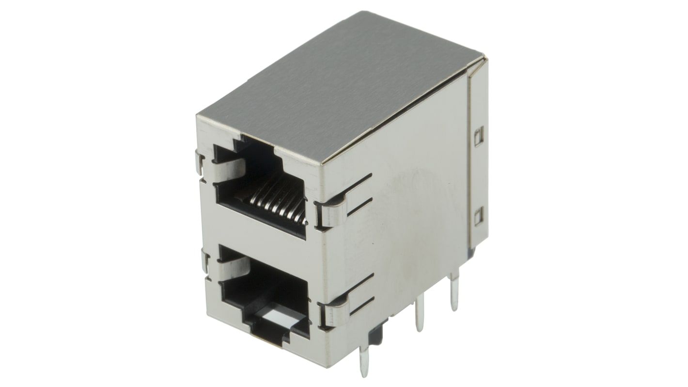 Connettore RJ45 Femmina TE Connectivity Cat5, 8P8C vie, Montaggio con foro passante