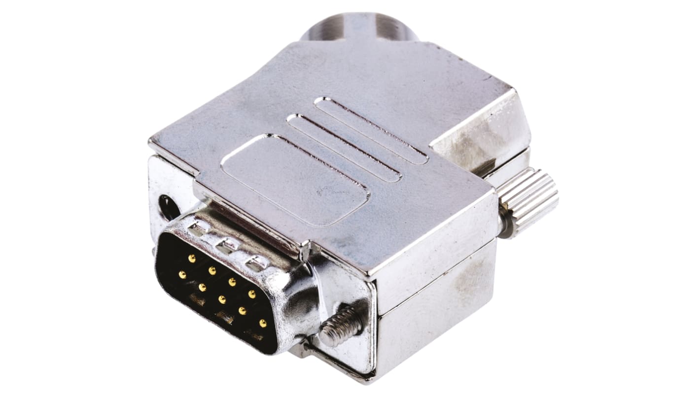 Conector D-sub Amphenol Communications Solutions, 45 °, Montaje en Panel Mount, Macho, Terminación Terminal roscado,