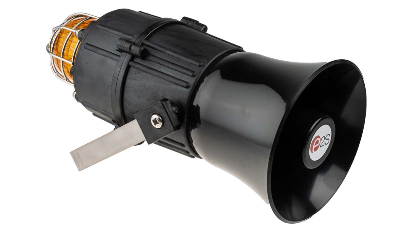 e2s E2xC1X05F Series Amber Sounder Beacon, 24 V dc, IP66, Wall Mount, 116dB at 1 Metre