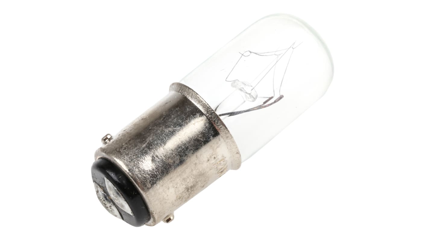 Schneider Electric Incandescent Clear Bulb, BA15d 120 V ac/dc