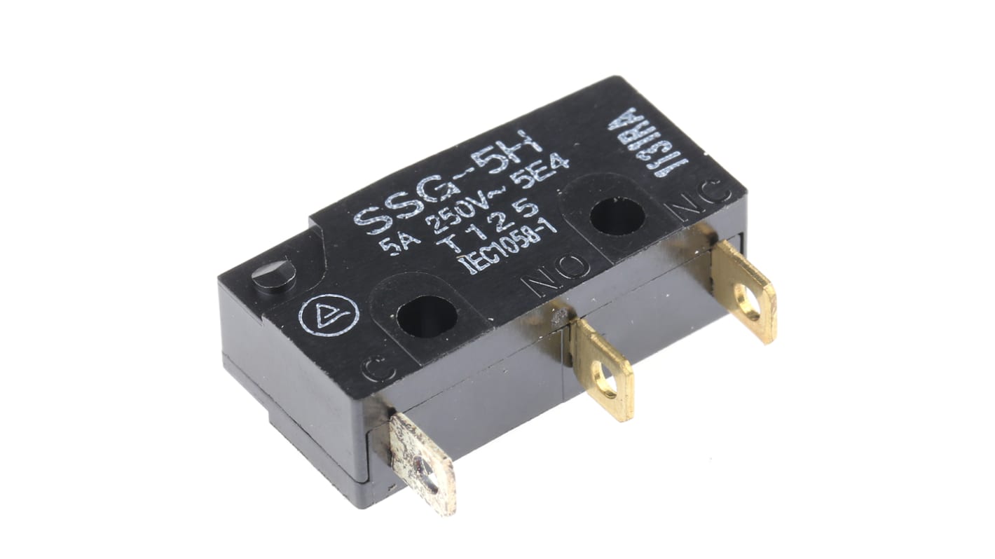 Microinterruttore ultraminiaturizzato, Omron, SPDT, 5 A a 125 V ca, IP40, A saldare
